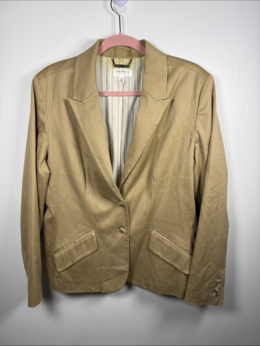 ISAAC MIZRAHI X TARGET | Beige Blazer Size 18